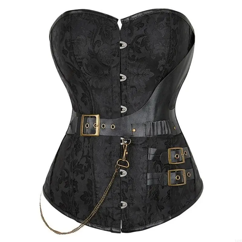 Y3ne Elegante Suarset Corset Franse Bustier Slimming Shaper Gordel Laceup Tanks Top Victoriaans kostuumkorting voor maskerades