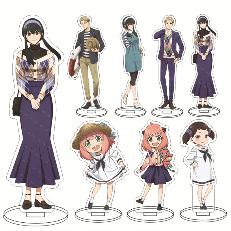 Spy X Family Acrylic Large Standing Brand Lloyd Ania Acrylic Ornament Y2k Fashion Toys Anime Cartoon Frind Kawaii