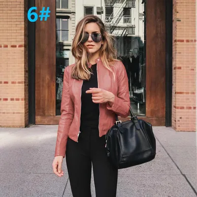 سترة جلدية أنيقة للنساء لربيع وخريف 2025، تصميم رائج وأنيق، مصنوعة من مواد أخرى 00%