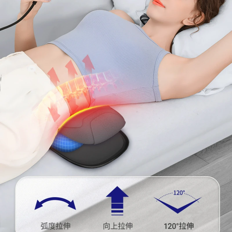 

Waist Massager Electric Curved Air Bag Traction Pulse Massagers Home Hot Compress Vibration Back Lumbar Massage Instrument