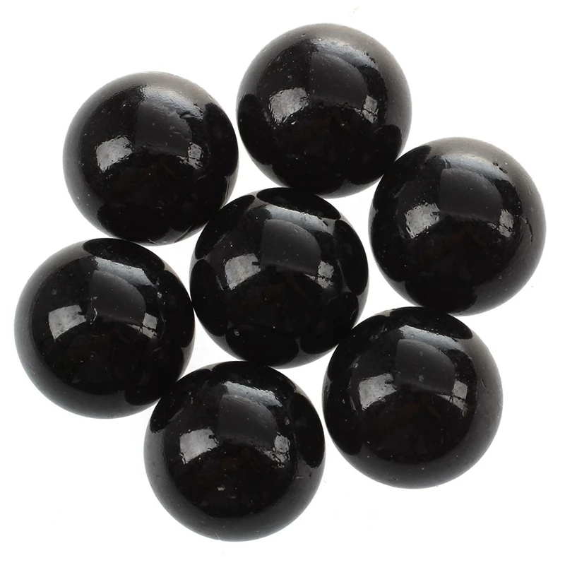 20 Pcs Marbles 16Mm Glass Marbles Knicker Glass Balls Decoration Color Nuggets Toy White + Black Set