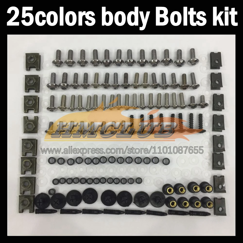 268ps Full Screws Kit Body bolt For BMW K1200S K1200 S K 1200 S K 1200S 05 06 07 08 2005 2006 2007 2008 Fairing bolts screw NutS