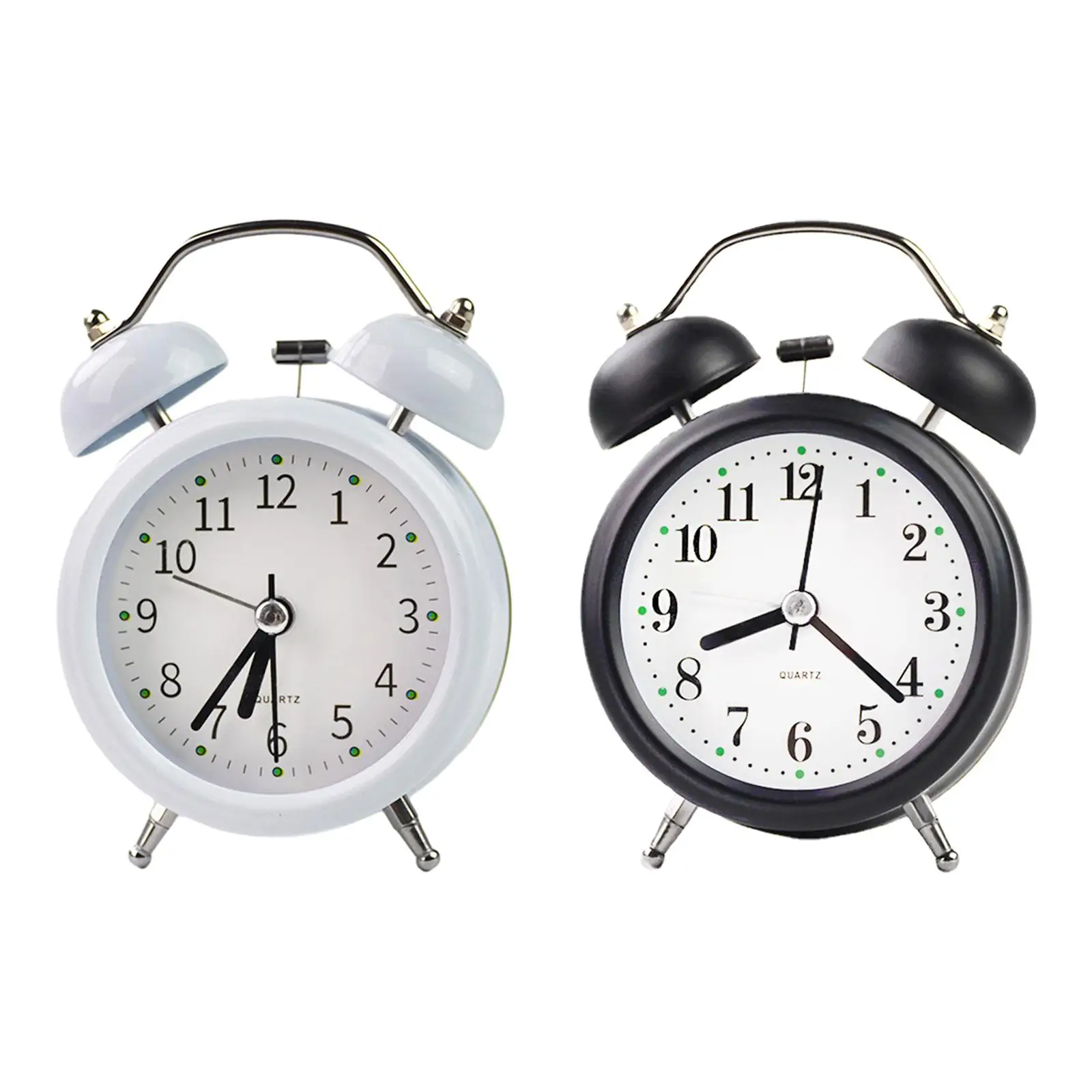 Twin Bell Alarm Clock Desk Table Clock Bedside Wake up Clock Loud Alarm Clock for NightStand Living Room Study Room Home Desk