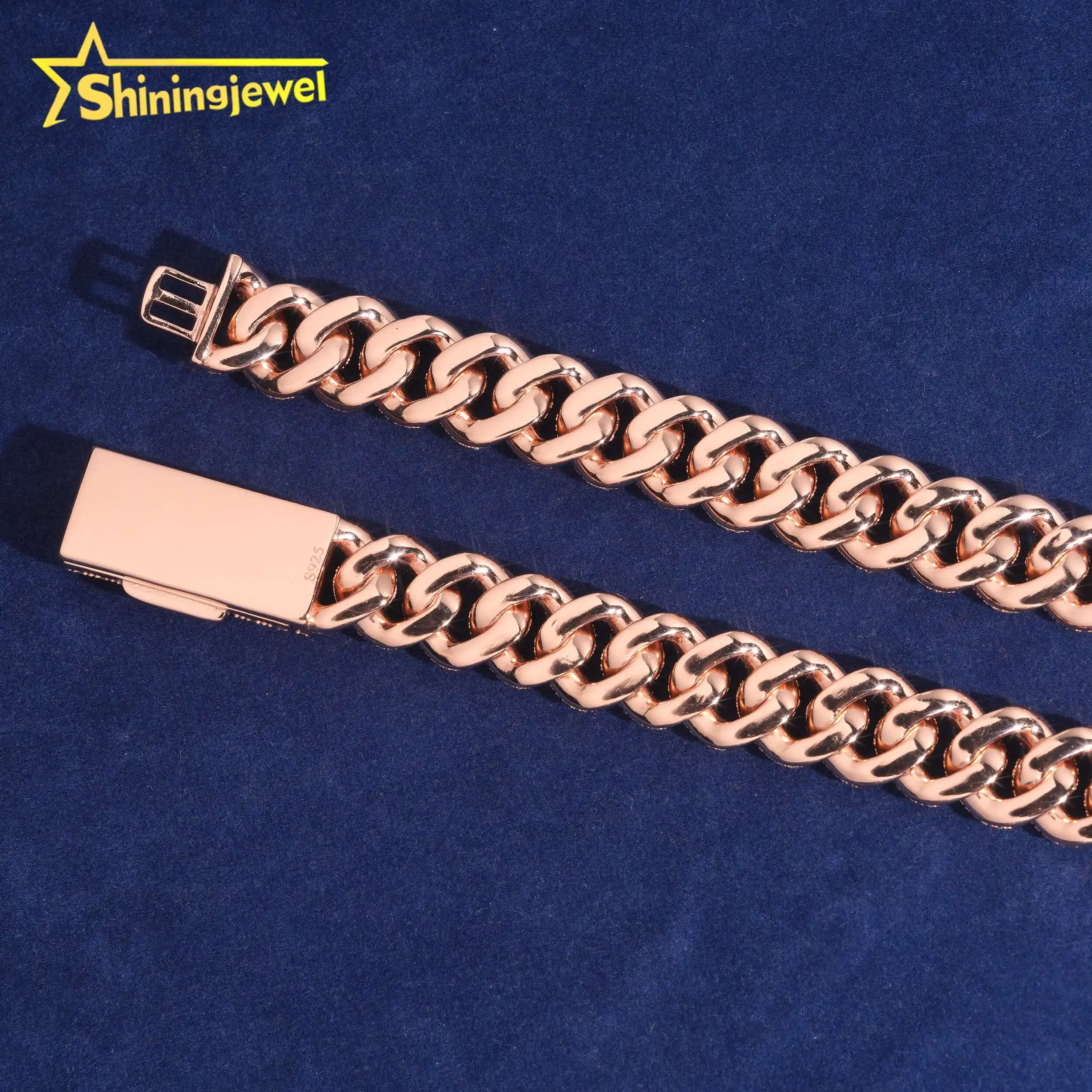 Hot Sale 925 Silver Cuban Link Chain Moissanite Diamond 15mm Miami Men Cuban Link Necklace Bracelet Hip Hop Jewelry...