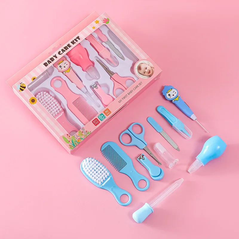 TeWindsor-Kit de soins de santé pour bébé, brosse de toilettage, tondeuse, ongles, cheveux, santé, essentiels pour enfants, ensemble de 10 pièces