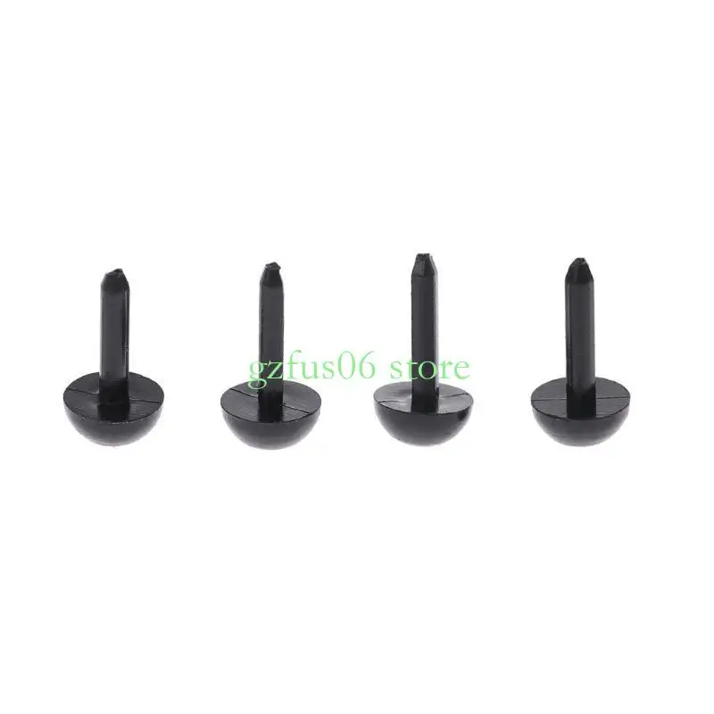 D5QF 100pcs 3 mm / 4 mm / 5 mm / 6 mm Diy pour poupée poupet en plastique Black Pin sécurité Eyes pour Han