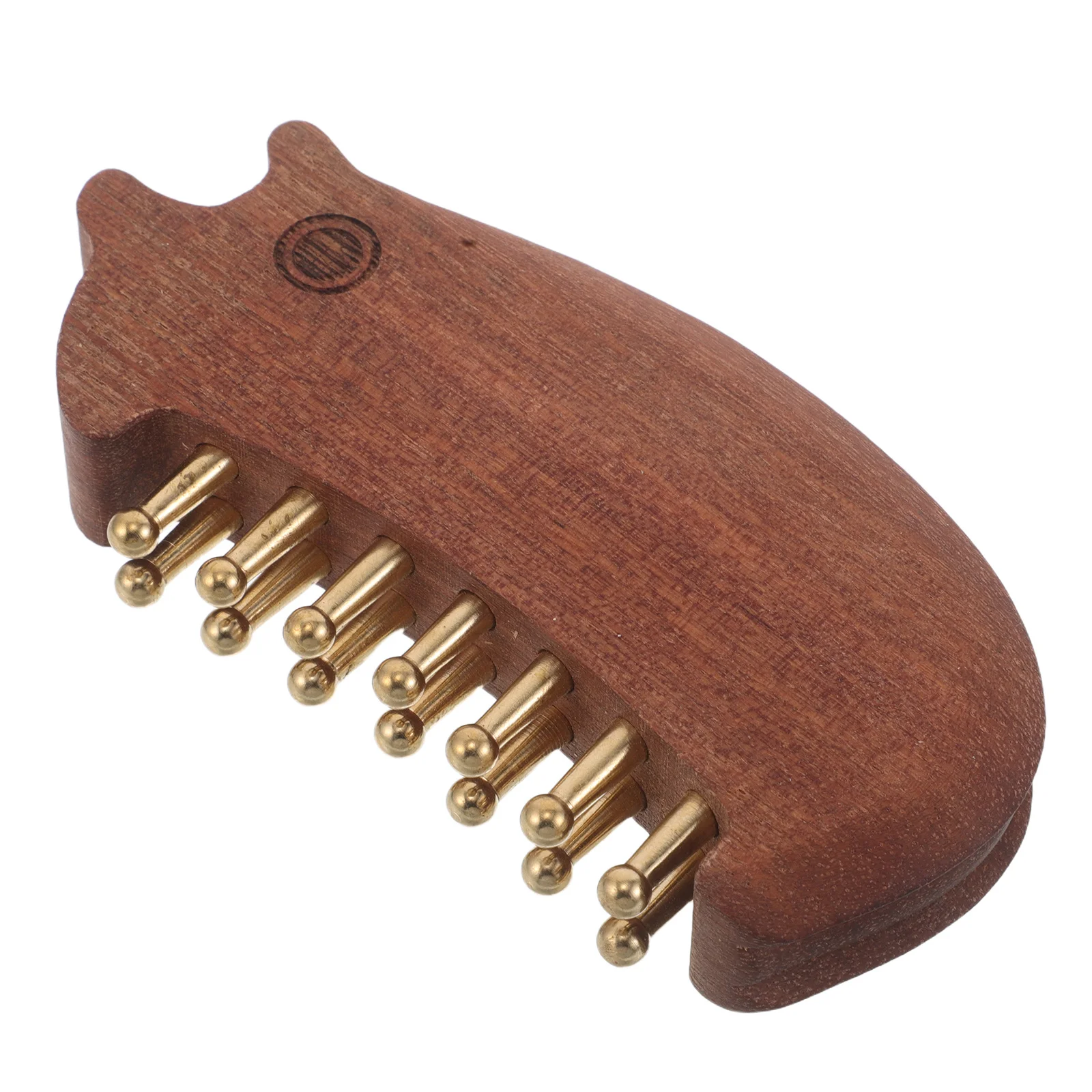 

Wood Scalp Massager Brush Natural Sandalwood Handheld Massage Tool Copper Teeth Meridian Stimulation Acupoint Therapy Hair