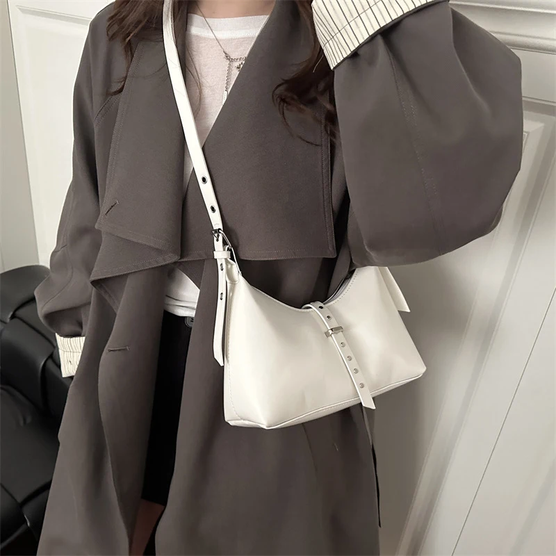 Fashion PU Square Bag New Popular Retro Mini Handbag Single Shoulder Messenger Female Bag All-Match Top Handle Purse Women Tote