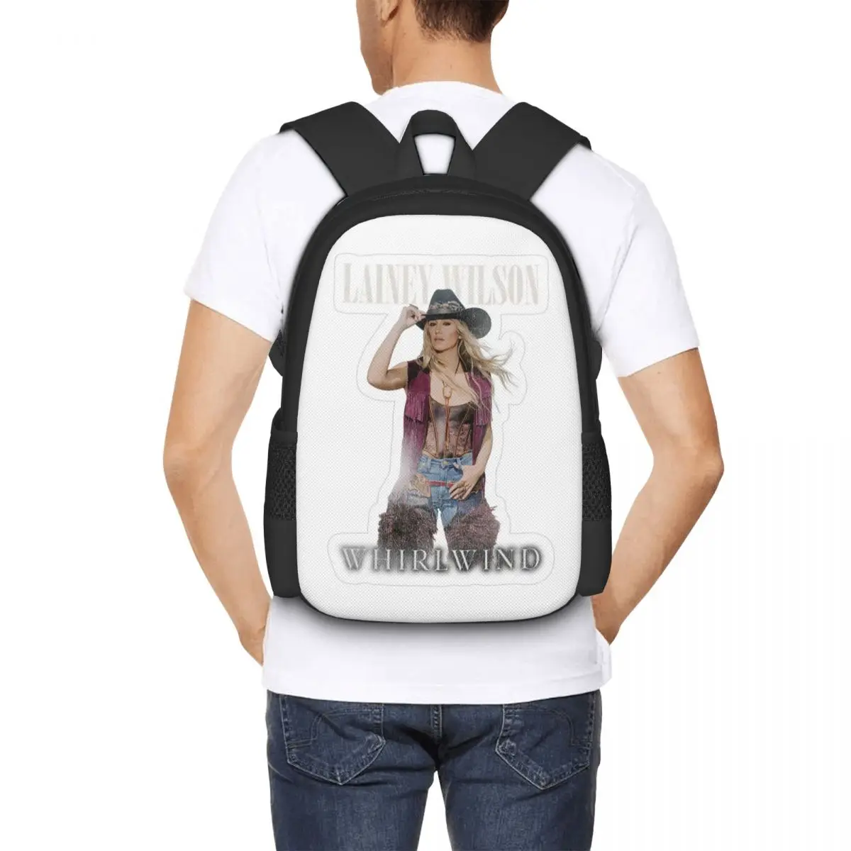 

Lainey Wilson - Country's Cool Again Portrait Student Backpack School Bag Hiking Travel Daypack for Bookbag Shoulder Bags
