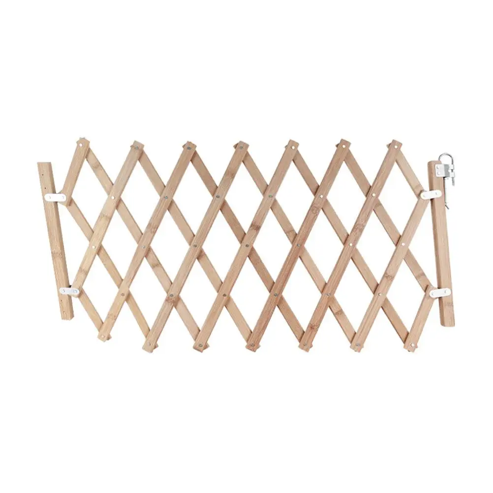 

Wooden Pet Gate for Doorway Hallway Stairs S Size Dog Safety Fence Isolation Install Durable Material Retractable