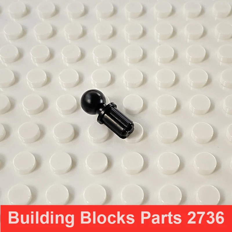 

100PCS Building Blocks Tech Connectors Parts Cross-axis MOC Replace Bricks 1x2 Half Cross Axis with Ball for Kid DIY Toys 2736