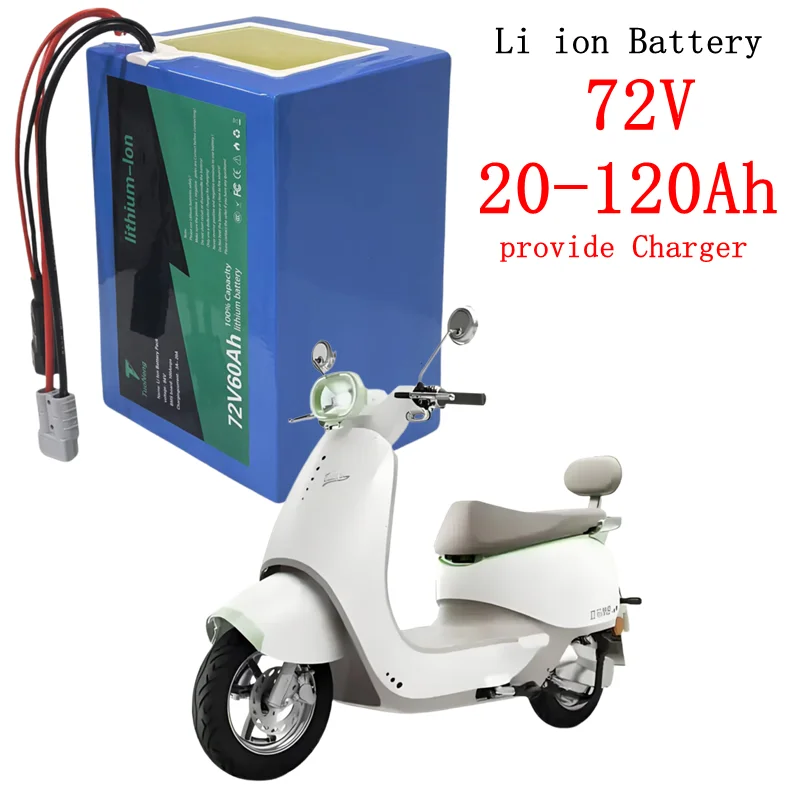 72V, 50Ah, 80Ah,, 100Ah, films, ion pour scooter, vélo électrique, moto, camion Tricycle Hybrids