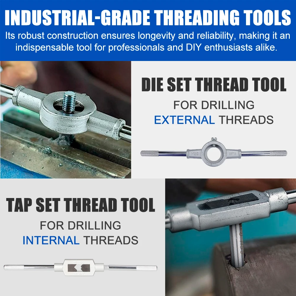 HAMPTON 1PCS Adjustable Hand Tap Wrench Holder Accessories Threading Tool for Taps and Die Set Tapping Tools M1-M8 M6-M20 M25