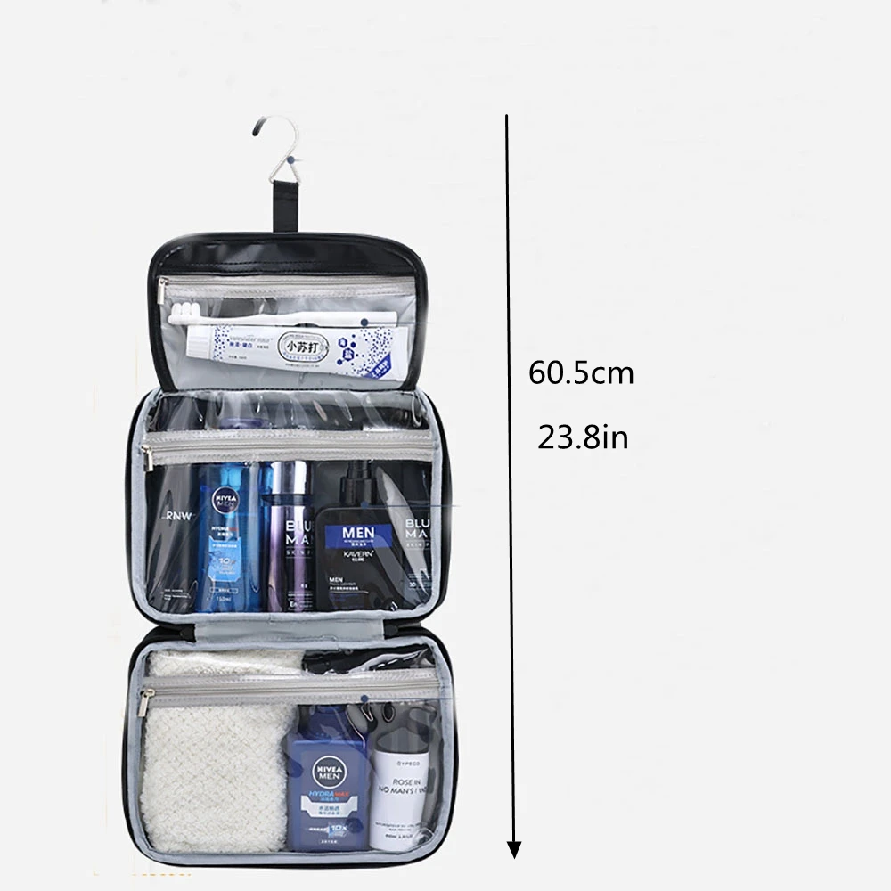 1PC New Travel Portable Luxury Zone Storage Large Capacity Business Travel Wash Bag Waterproof Cosmetic Storage Bag Suitable for