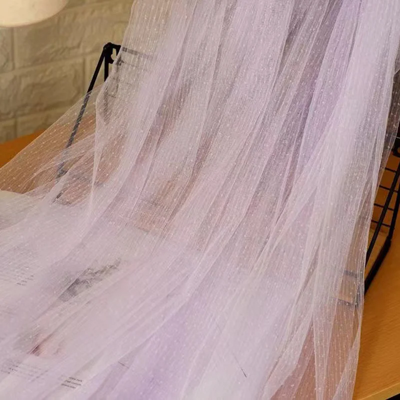 Solid Color Jacquard Dot Mesh Hollow Fabric 160CM*50CM/1 Yard DIY Girls Tulle Dress Wedding Dress Sewing Decorative Mesh Fabric