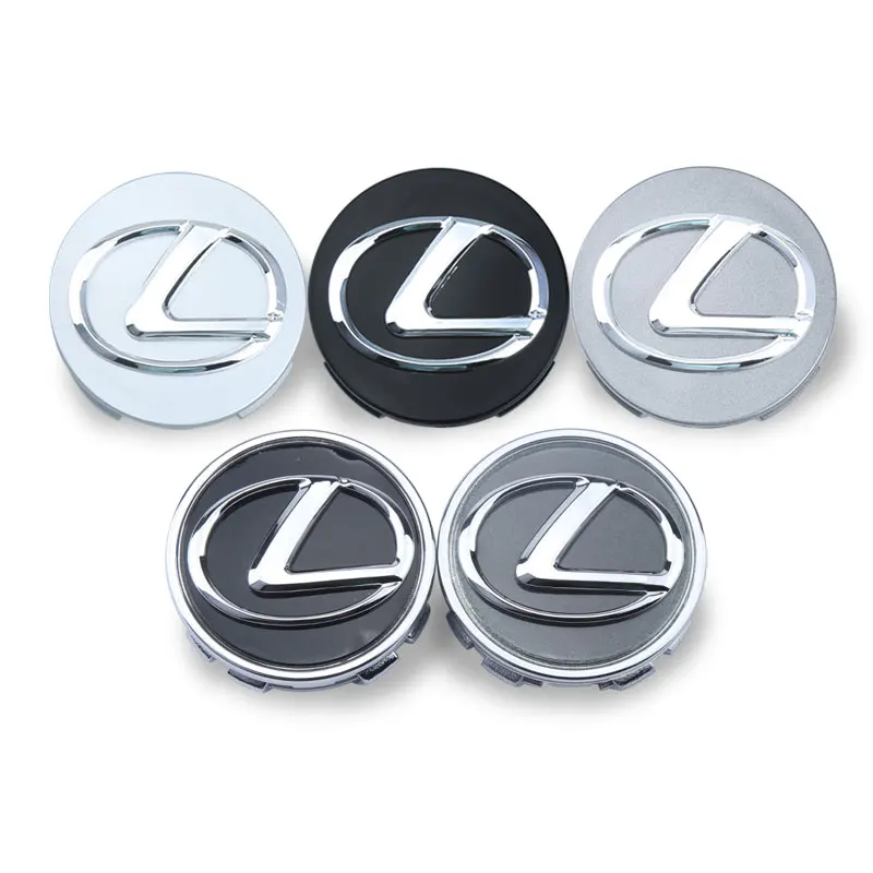 Tapa central de rueda de coche, accesorios de insignia para Lexus ES300, RX330, RX300, GS300, IS250, IS200, CT200h, NX, RX, LX, UX, GX, 4 piezas,