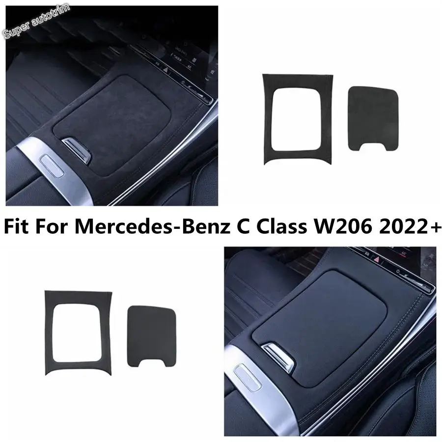 

Central Control Storage Box Panel Mat Pad Protection Cover PU Leather Film Accessories Fit For Benz C Class W206 2022 2023 2024