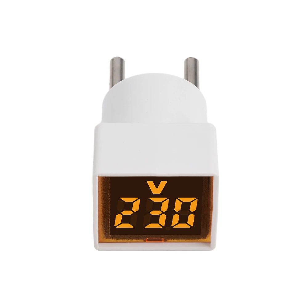 Mini Universal Square Voltmeter LED Digital Voltmeter AC 50V-500V Voltage Indicator For Car Auto Motorcycle Boat Tester Detector