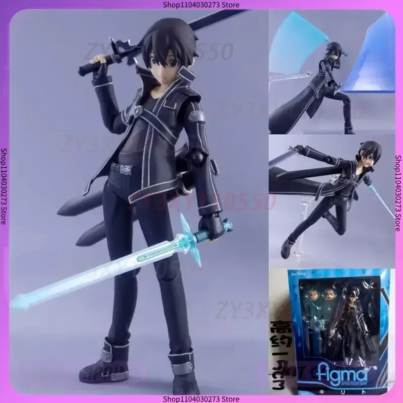 

Figma 174 Sword Art Online Kirito Articulated Action Figure With Dual Swords 15cm Collectible Anime Model For SAO Collection