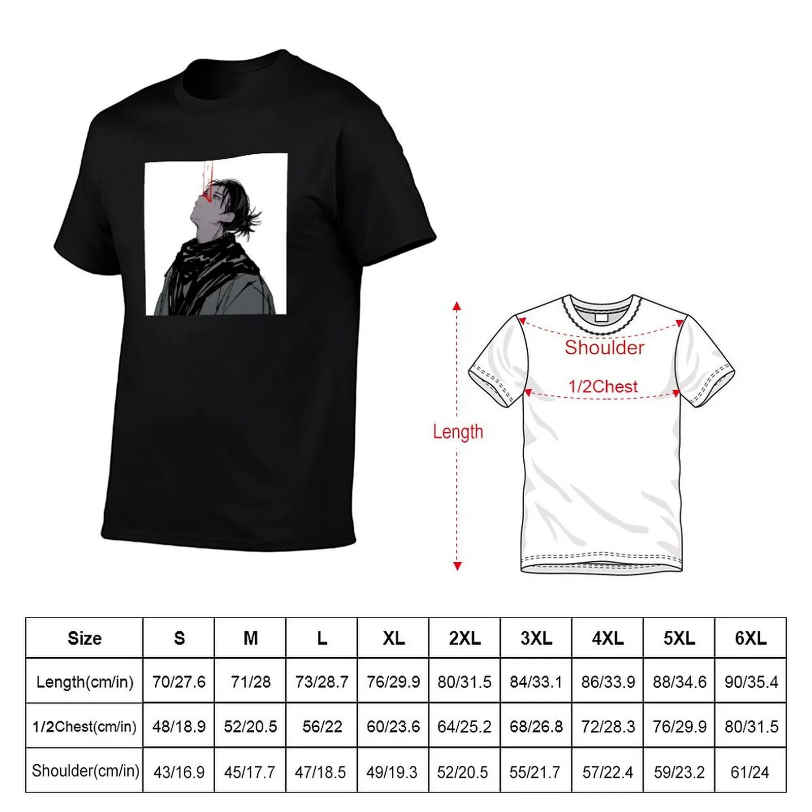 Bloody Choso T-Shirt graphic t shirts for man anime t shirts for man cotton t shirts high quality T-shirt
