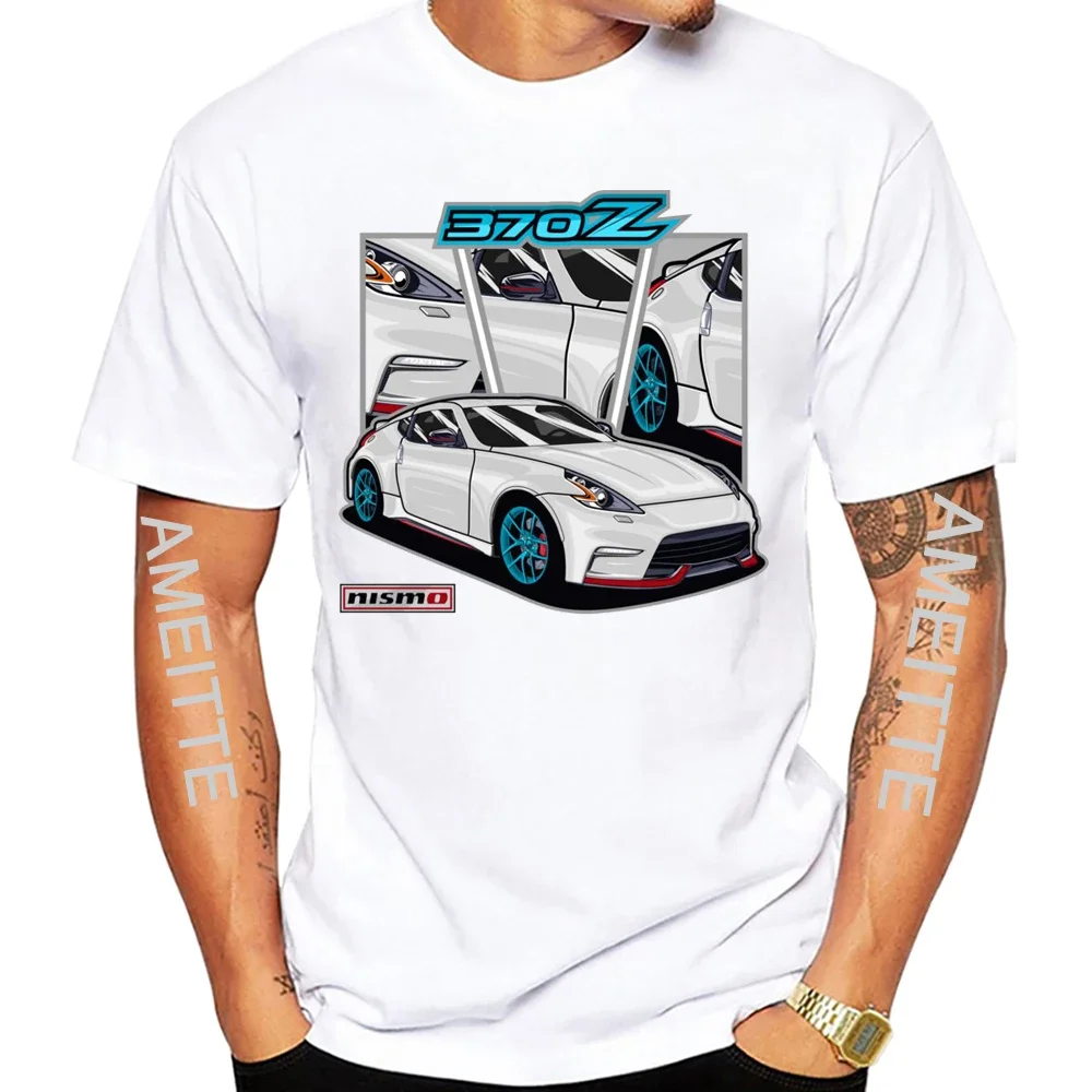 

Japan Fairlady 370Z Nismo And 350Z JDM Car Sport Classic T-Shirt Men Short Sleeve Hip Hop Boy Casual White Tees Tops