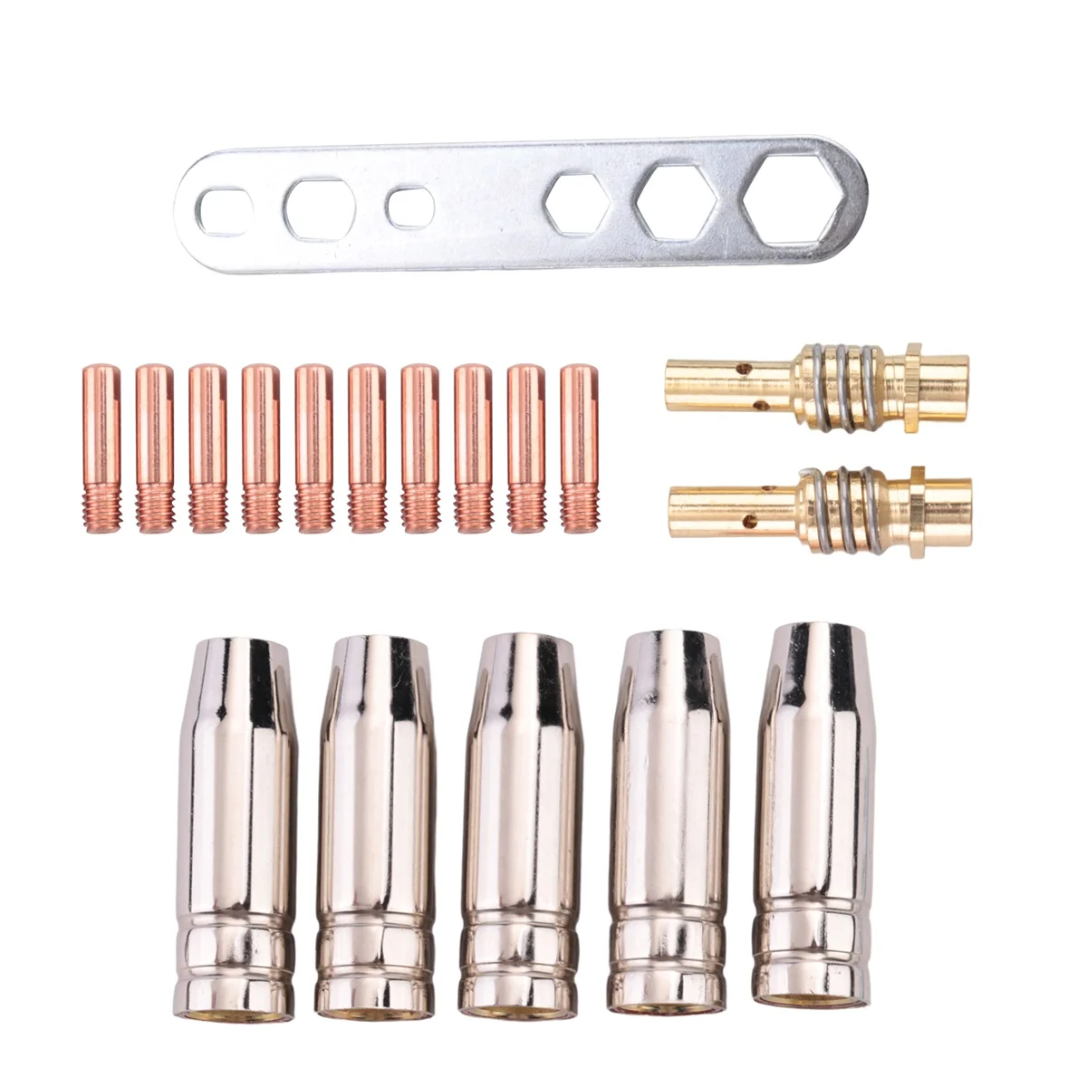 طقم شعلة لحام طرف اتصال ، حامل أطراف M6 ، كوب واقي ، حامل شعلة لحام Mig ، Mb15 15AK ، 18 way