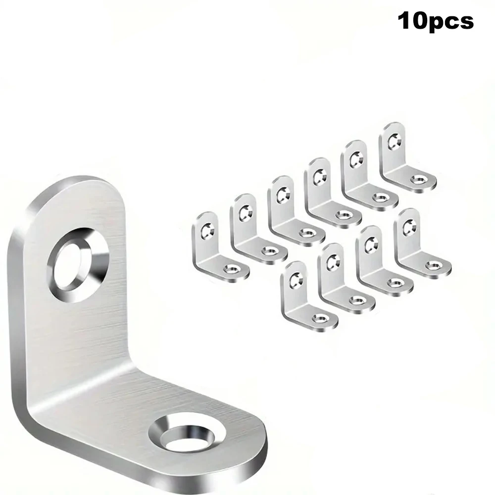 40/20 stuks roestvrijstalen L-beugels - kleine haakse hoekbeugel voor planken, houten meubels, stoel, meubelaccessoires