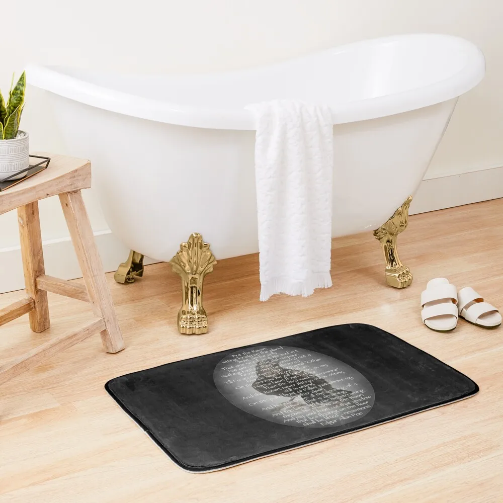 Edgar Allen Poe The Raven Poem Bath Mat Bathroom Floors Carpet For Bath Mat