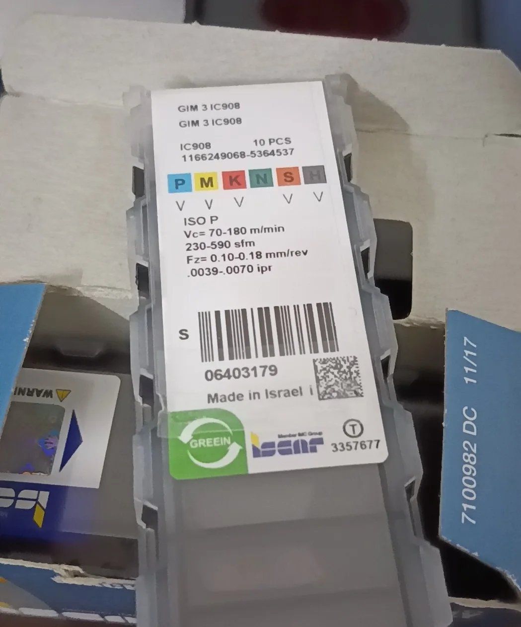 

Hard alloy cutting blades GIM 3 IC908