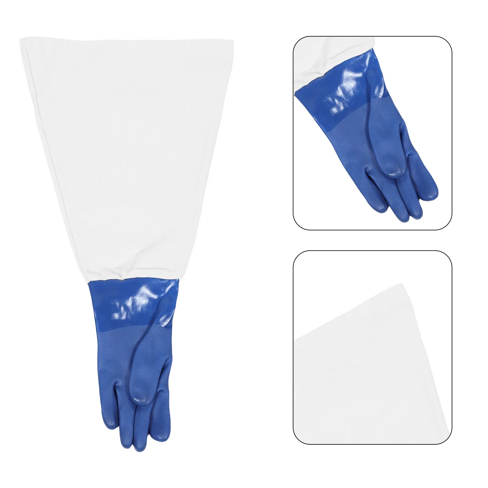 Sandblasting Cabinet Gloves Thickened Rubber Heavy Duty Abrasion Resistant Industrial Protective Gloves Sand Removal Workshop