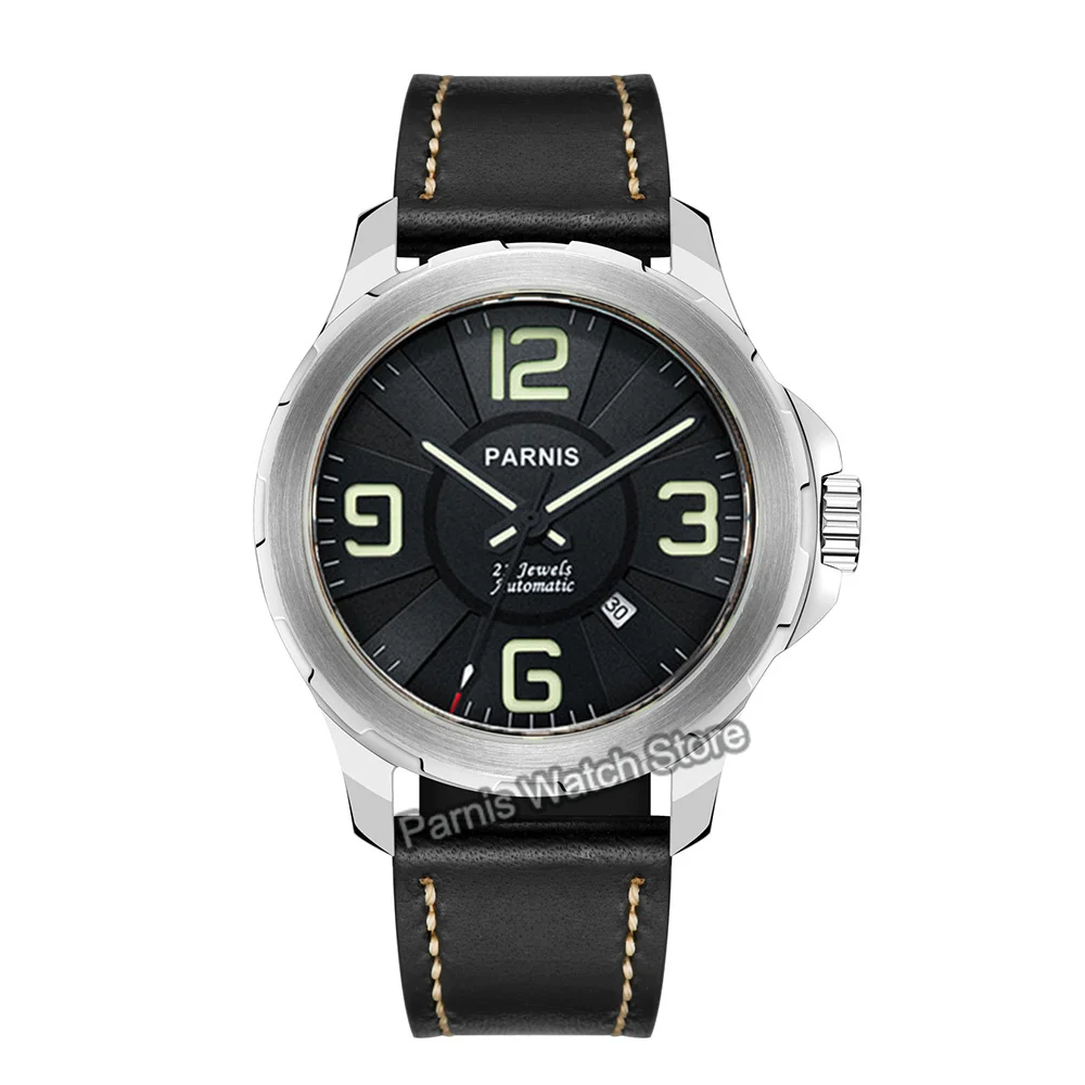 Parnis Miyota-Reloj de 44mm para hombre, cronógrafo con cristal de zafiro, movimiento automático, resistente al agua hasta 10ATM, marcador luminoso