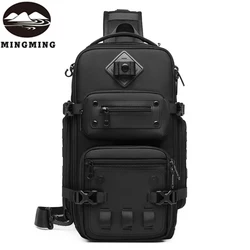 Bolso cruzado Oxford de gran capacidad para hombre, bolsa de pecho impermeable, bolso de mensajero de hombro táctico, viaje, ocio, al aire libre, Popular