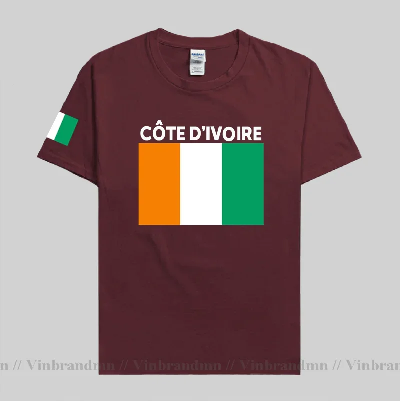 Ivory Coast Men Tshirt Classic Tops Nation Team T shirt Cotton T-shirt Clothing Sporting Tees CIV Ivorian Ivoirian Cote d'Ivoire