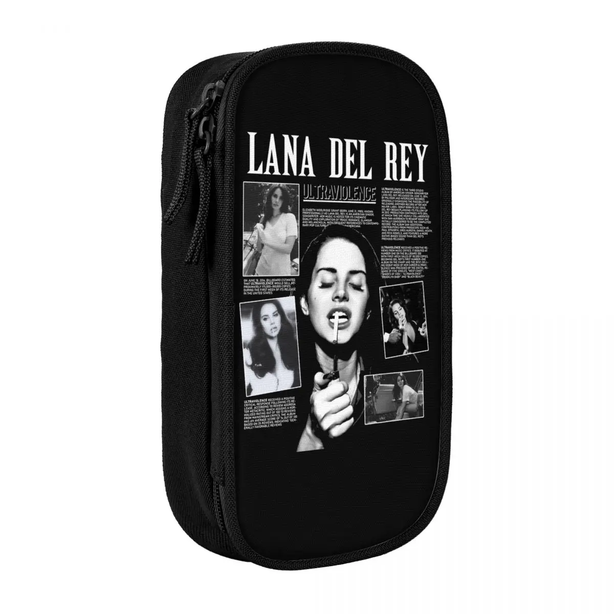 Piosenkarka Piosenkarka Lana Del Rey Piórnik o dużej pojemności Piórnik dziewczęcy chłopcy Dwuwarstwowe modne piórniki szkolne Design