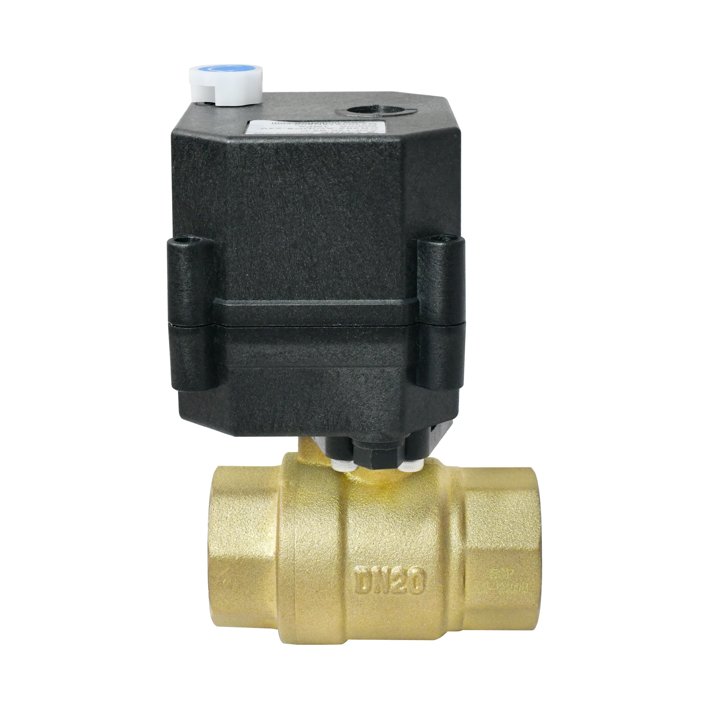 DN20 BSP CR502 Normally Closed AC220V Motorized Ball Valve with Manual Override and Feedback