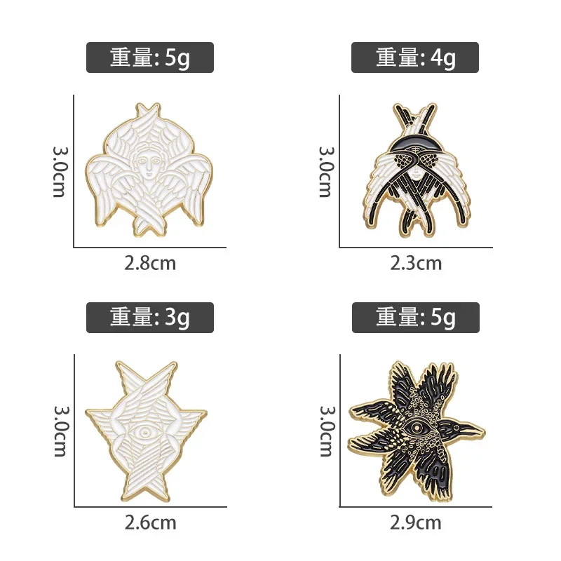 Creative Punk Enamel Pin Archetypal Brooch of Angels from the Bibl Backpack Hat Lapel Accessories Badge Jewelry Wholesale