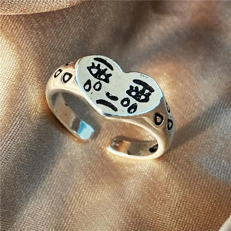 31BB Emotional Love Tear Drop Alloy Rings Unique Gifts Ideas for Her Him Teens