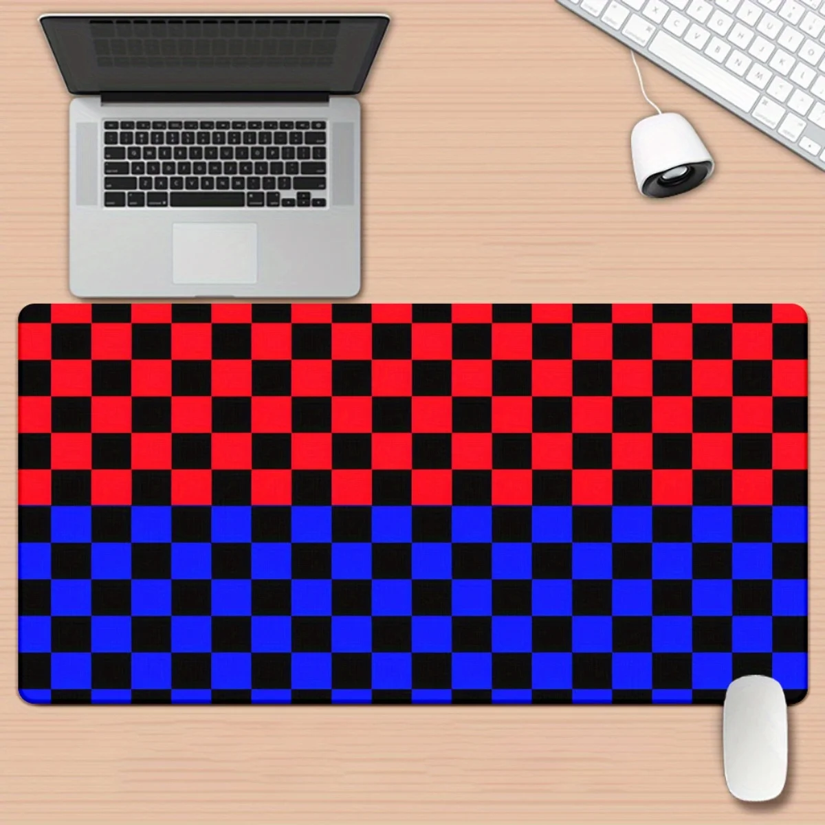 Brand Checker Red Pad HD Printed Desk Mat, Iron Art XXL Mousepad, Multi Functional Keyboard Gaming Mouse Mats, Office Computer P