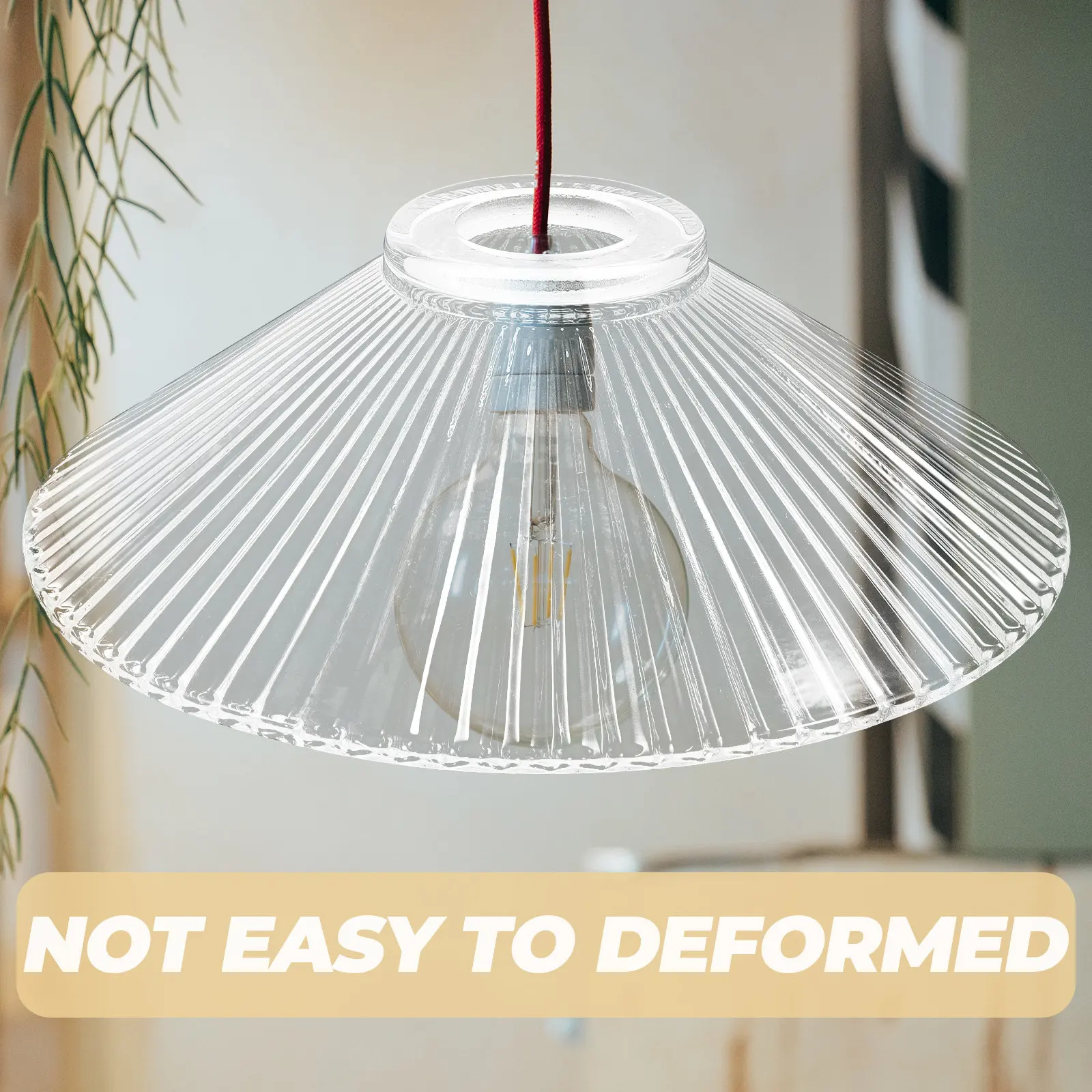 

Glass Pendant Light Shade 55Mm Diameter Transparent Heat Resistant Cylindrical Lampshade for Ceiling Hanging Kitchen Bedroom