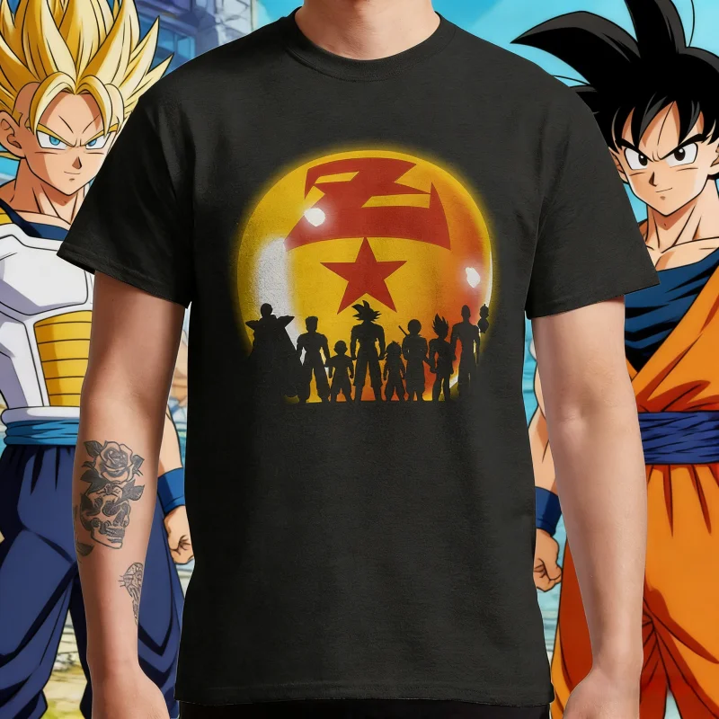 

2026New Summer Dragon Ball 40th Anniversary Son Gohan 100%Cotton Anime Printed T-shirt Extra Size Casual Streetwear Unisex Y2k