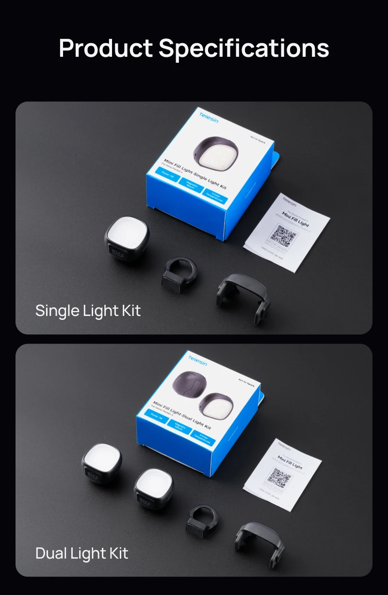 TELESIN Magnetisches Mini-Schnellwechsel-Fülllicht Selfie-Licht für DJI OSMO Pocket 4 4p Mini Schnellwechsel Tragbares Fülllicht – Detail 11