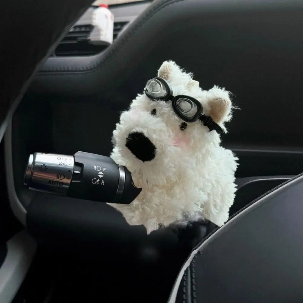 

Dog Car Decoration Adorable Puppy Car Plush Set for Windshield Wiper Shift Handle Decorations Gift Dashboard Ornaments Soft
