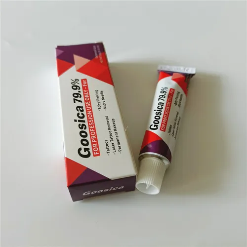 Imagen 2 del producto Genuino 79.9% Goosica antes del tatuaje crema blanca para maquillaje semipermanente Microblading ceja labio 10G