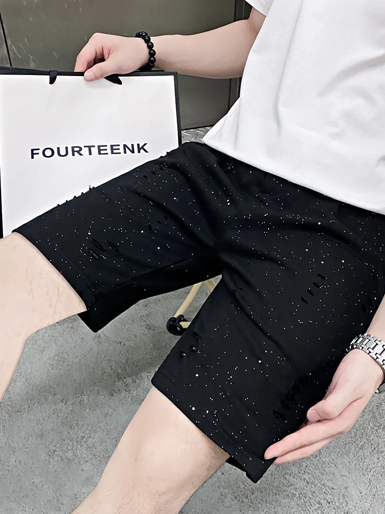 2025 New Korean High-end Gypsy Shorts Summer Fashion Trendy Men's Versatile Thin Breathable Five-point Pants