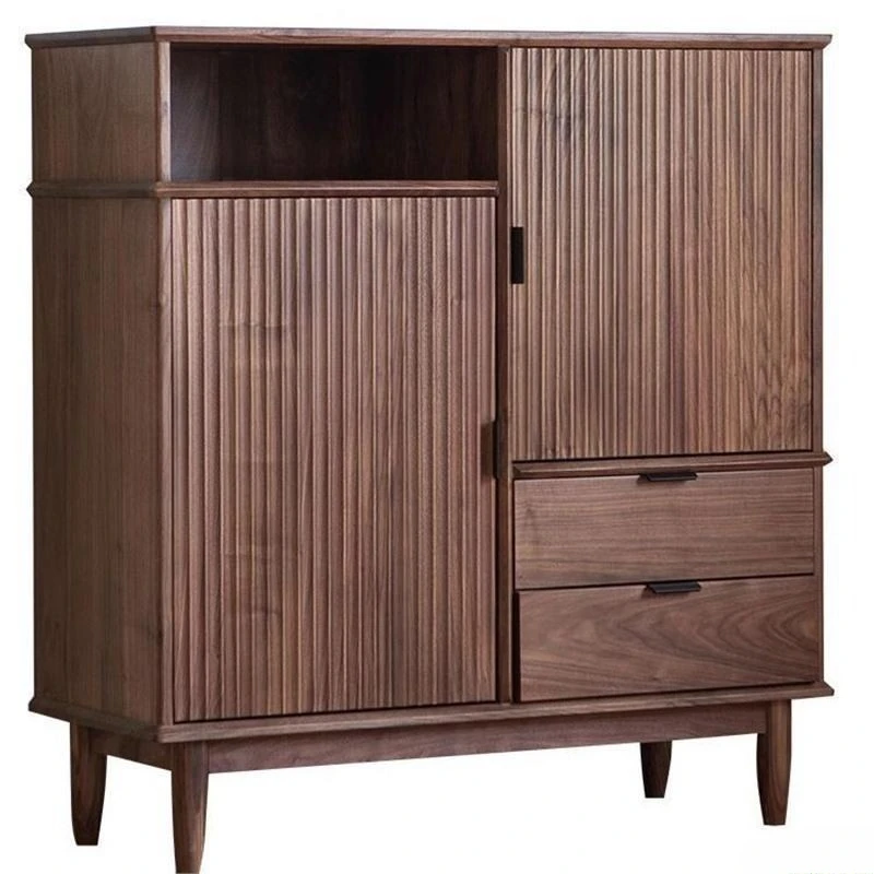 

Black walnut all-wood dining side cabinet, cherry oak light luxury tea cabinet