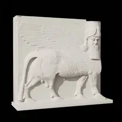 Human Head Wing Cow Nordic Gypsum Sculpture Home Decor Desktop Ornament Simple Commemorative Gift Art Figurine Decoration