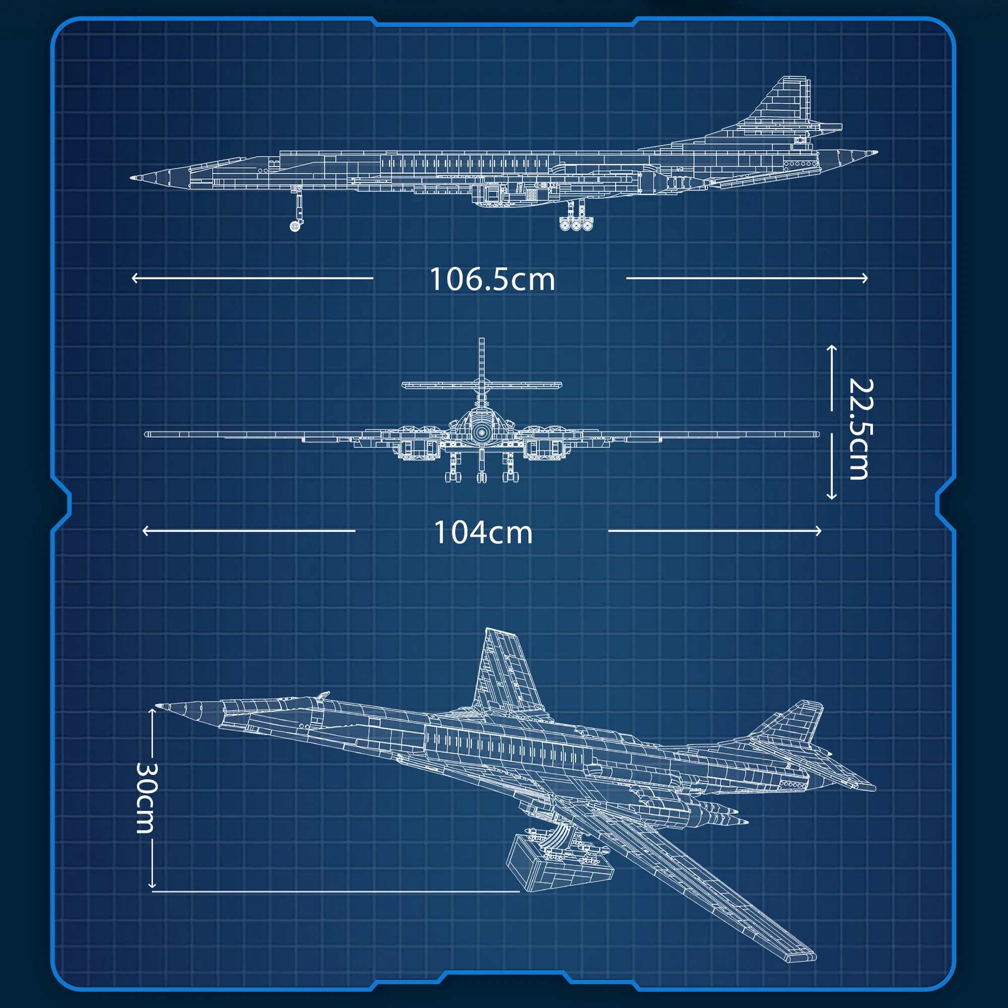 3470 قطعة Tu-160 منفذها النقل نموذج طائرة تمثال اللبنات الطائرات العسكرية الطوب لعب الاطفال الكبار الهدايا