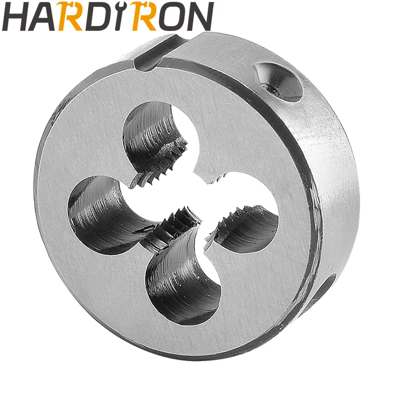 Круглая резьбовая матрица Hardiron 3/8-28 UN, машинная резьбовая матрица 3/8 x 28 UN для правой руки