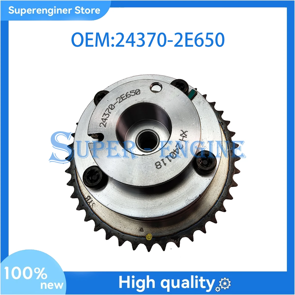 

243702E650 24370-2E650 Brand New Timing Gears Camshaft Phase Adjuster Sprockets Fit For Hyundai Tucson 2.0L 2015-2020 Kia 2.0