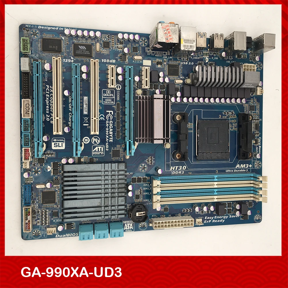 

Настольная материнская плата для Gigabyte GA-990XA-UD3 990XA-UD3 FX AM3, полностью протестировано, хорошее качество